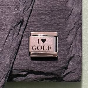I ♥️ Golf Italian Charm Bracelet Link